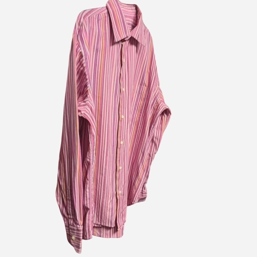 Ralph Lauren Pink Striped Button-Up Shirt Size Medium - Picture 2 of 6